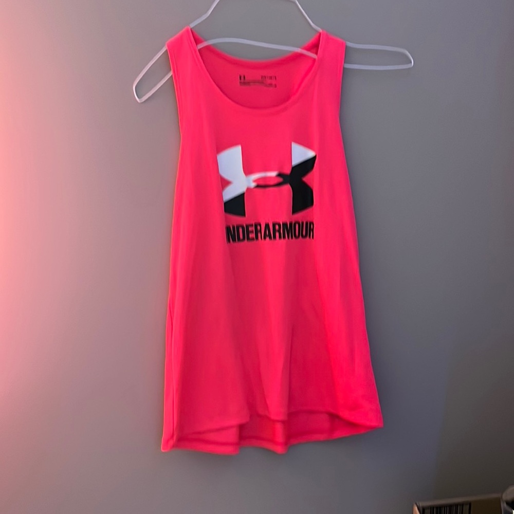 Under Armour Hot pink tank top size youth large